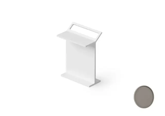 Dea Design Столик c полотенцедержателем 50x32x70h см, Solid Surface, цвет: grey DD3004 500 3