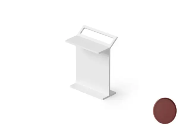 Dea Design Столик c полотенцедержателем 50x32x70h см, Solid Surface, цвет: red wine DD3004 500 17