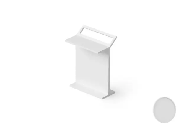 Dea Design Столик c полотенцедержателем 50x32x70h см, Solid Surface, цвет: white DD3004 500 18