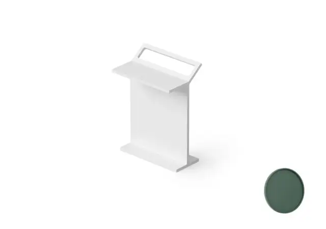 Dea Design Столик c полотенцедержателем 50x32x70h см, Solid Surface, цвет: dark green DD3004 500 11