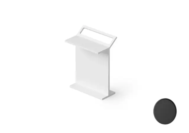 Dea Design Столик c полотенцедержателем 50x32x70h см, Solid Surface, цвет: black DD3004 500 16