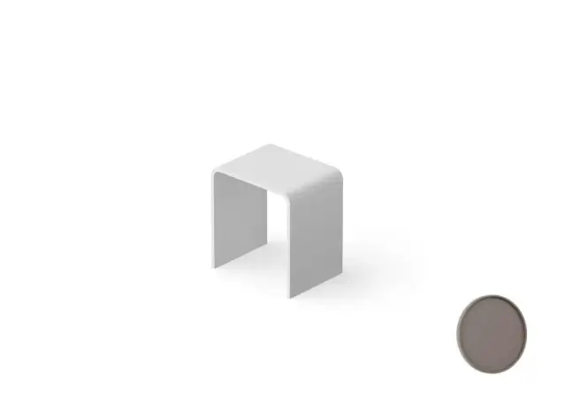 Dea Design Стульчик для ванной 40x30x43h см, Solid Surface, цвет: grey brown DD3002 400 6