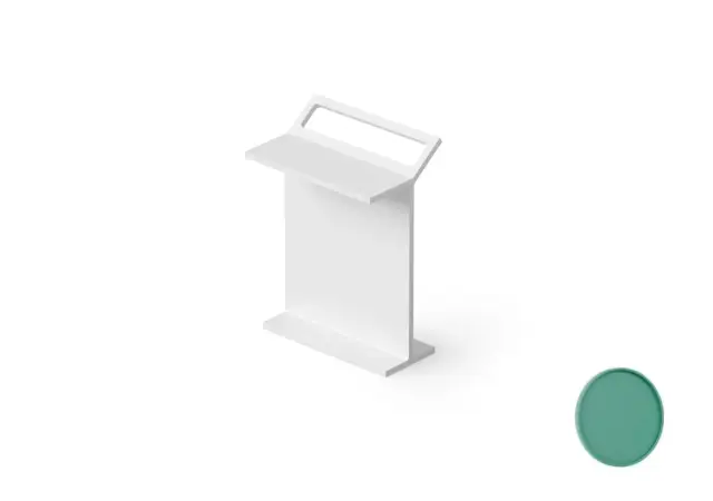 Dea Design Столик c полотенцедержателем 50x32x70h см, Solid Surface, цвет: green DD3004 500 10