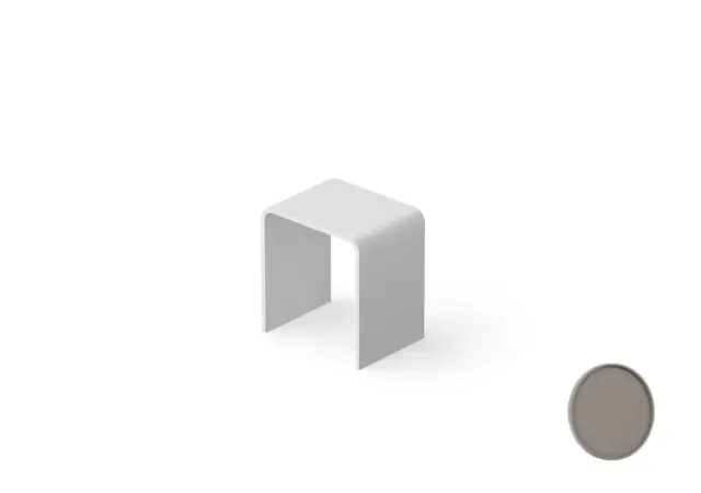 Dea Design Стульчик для ванной 40x30x43h см, Solid Surface, цвет: grey DD3002 400 3