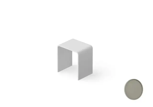 Dea Design Стульчик для ванной 40x30x43h см, Solid Surface, цвет: light grey DD3002 400 4