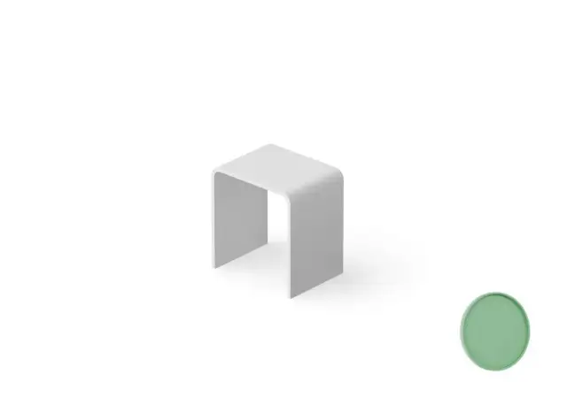 Dea Design Стульчик для ванной 40x30x43h см, Solid Surface, цвет: mint DD3002 400 12