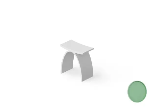 Dea Design Стульчик для ванной 42x30x43h см, Solid Surface, цвет: mint DD3001 420 12