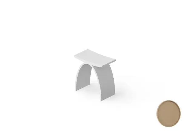 Dea Design Стульчик для ванной 42x30x43h см, Solid Surface, цвет: light camel DD3001 420 2