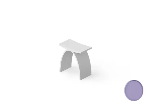 Dea Design Стульчик для ванной 42x30x43h см, Solid Surface, цвет: lilac DD3001 420 14
