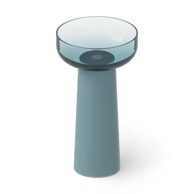 Dea Design Раковина напольная d48x88h см, Glasstech, выпуск в пол, цвет: dark blue DD2027 480 R11