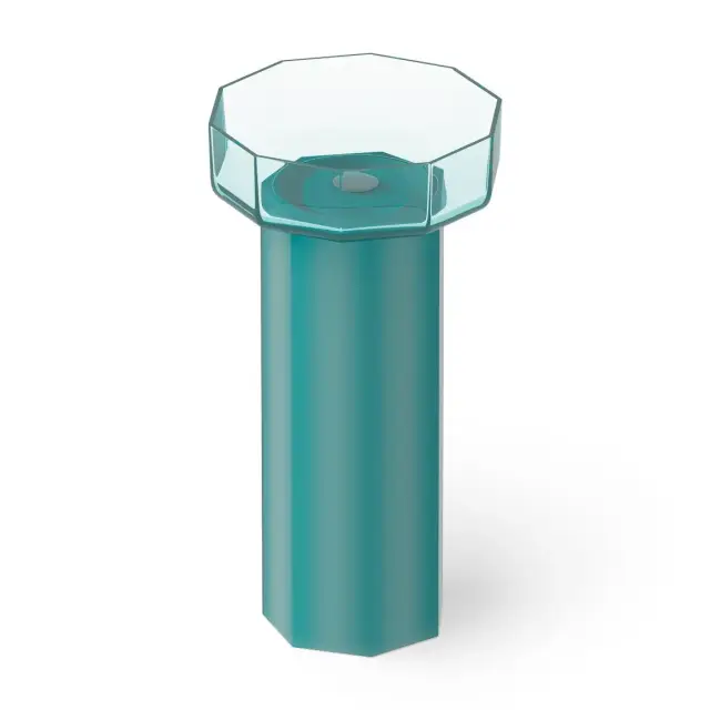 Dea Design Раковина напольная 48x46x90h см, Glasstech, выпуск в пол, цвет: lake water blue DD2025 480 R8