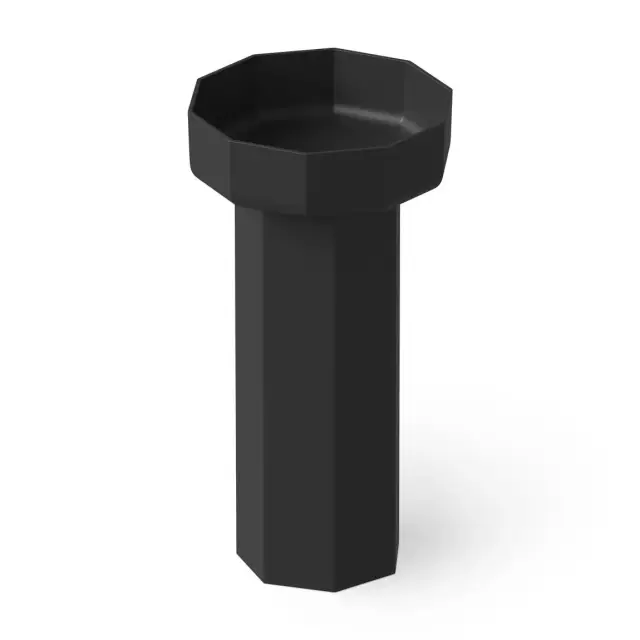 Dea Design Раковина напольная 48x45,6x90h см, Solid Surface, выпуск в пол, цвет: black DD2025 480 16