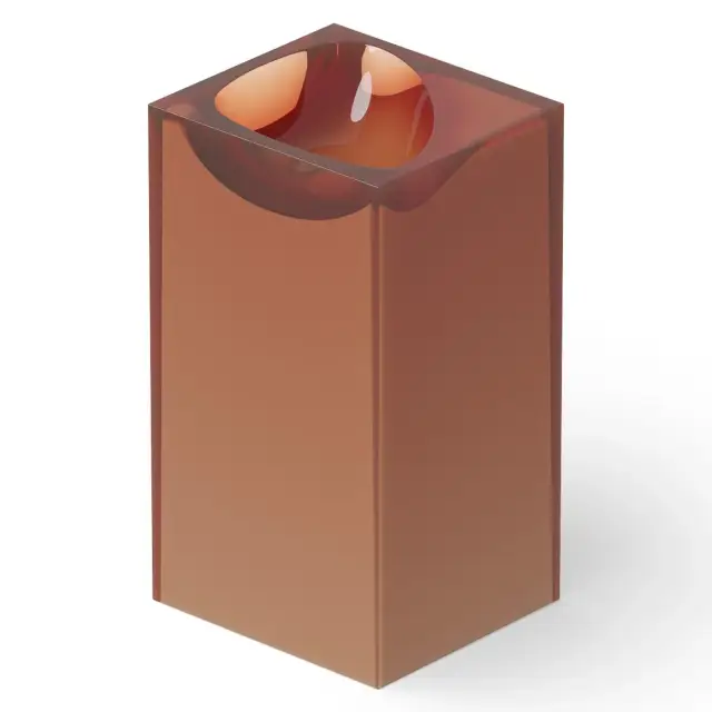 Dea Design Раковина напольная 49,5x45,5x88h см, Glasstech, выпуск в пол, цвет: brown copper DD2024 495 R9