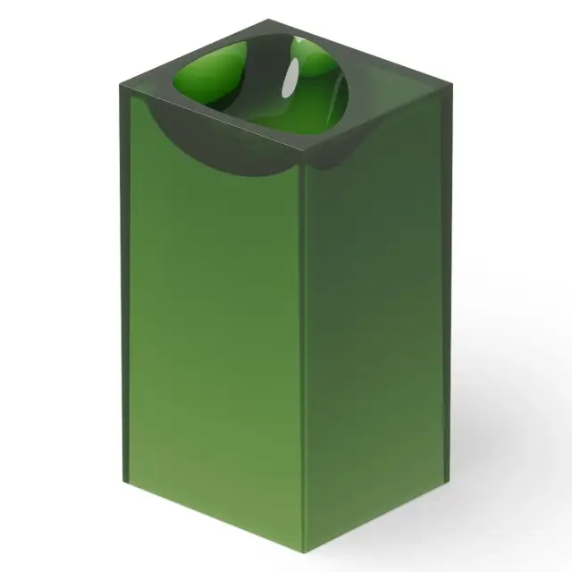 Dea Design Раковина напольная 49,5x45,5x88h см, Glasstech, выпуск в пол, цвет: emerald DD2024 495 R3