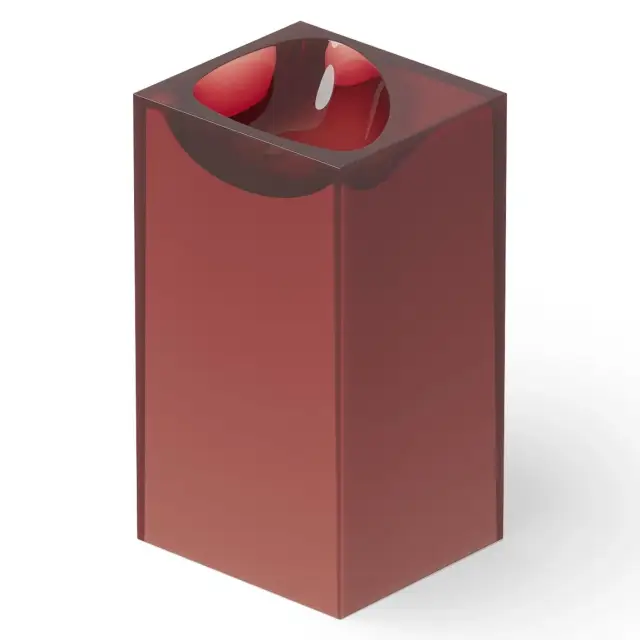 Dea Design Раковина напольная 49,5x45,5x88h см, Glasstech, выпуск в пол, цвет: pomegranate DD2024 495 R5