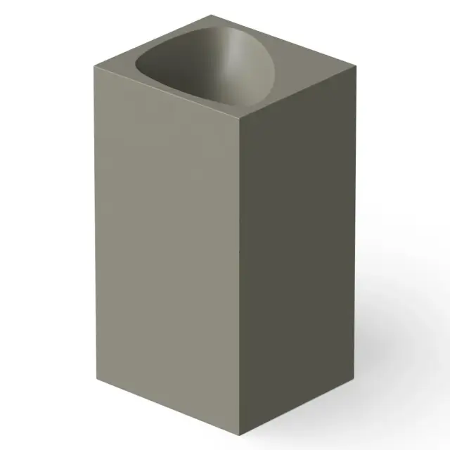 Dea Design Раковина напольная 49,5x45,5x88h см, Solid Surface, выпуск в пол, цвет: light grey DD2024 495 4