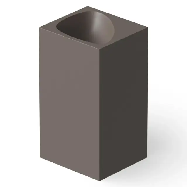 Dea Design Раковина напольная 49,5x45,5x88h см, Solid Surface, выпуск в пол, цвет: grey brown DD2024 495 6