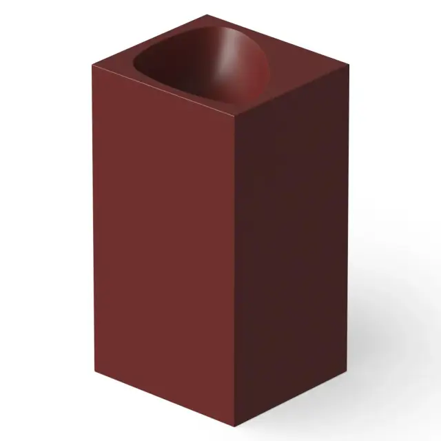 Dea Design Раковина напольная 49,5x45,5x88h см, Solid Surface, выпуск в пол, цвет: red wine DD2024 495 17