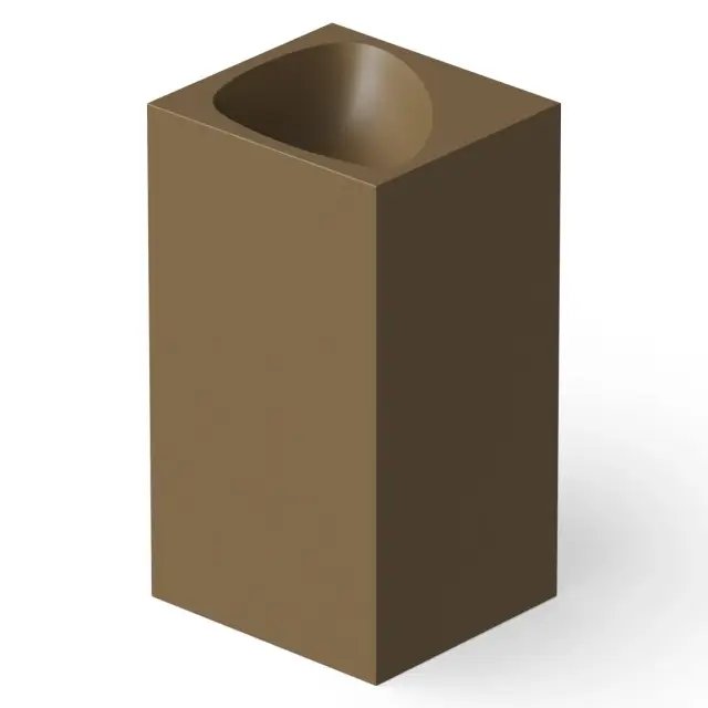 Dea Design Раковина напольная 49,5x45,5x88h см, Solid Surface, выпуск в пол, цвет: dark camel DD2024 495 1