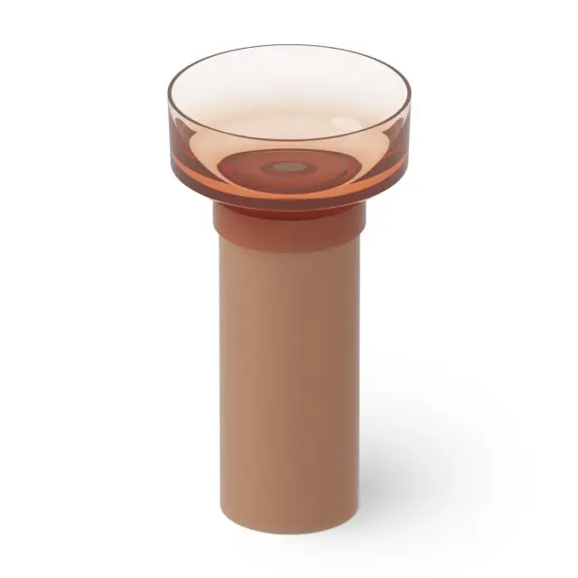 Dea Design Раковина напольная d48x90h см, Glasstech, выпуск в пол, цвет: brown copper DD2023 480 R9