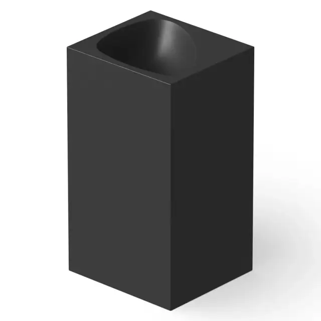 Dea Design Раковина напольная 49,5x45,5x88h см, Solid Surface, выпуск в пол, цвет: black DD2024 495 16