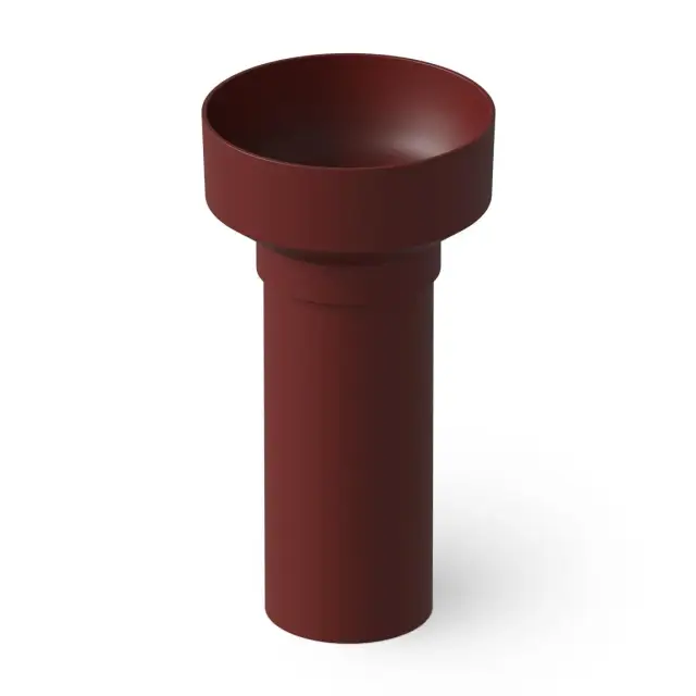 Dea Design Раковина напольная d48x90h см, Solid Surface, выпуск в пол, цвет: red wine DD2023 480 17