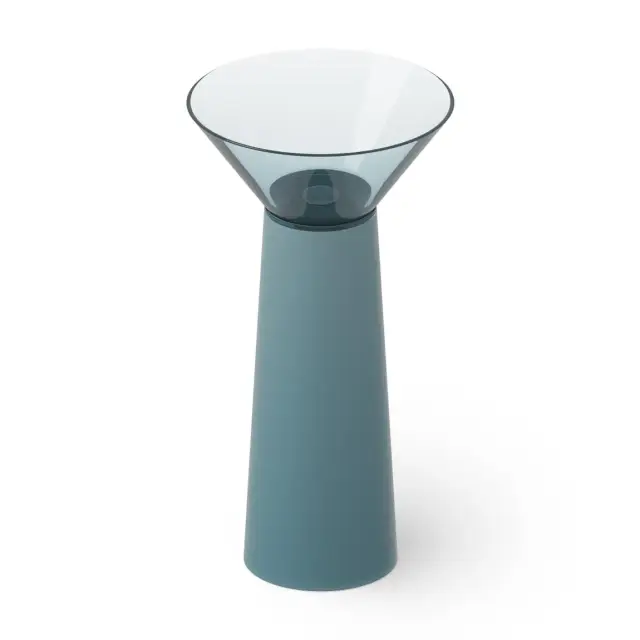 Dea Design Раковина напольная d48x90h см, Glasstech, выпуск в пол, цвет: dark blue DD2022 480 R11