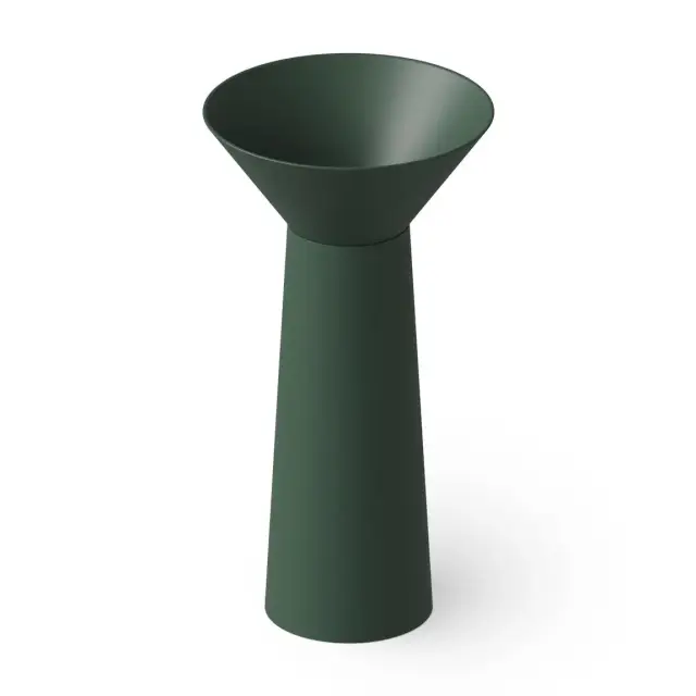 Dea Design Раковина напольная d48x90h см, Solid Surface, выпуск в пол, цвет: dark green DD2022 480 11