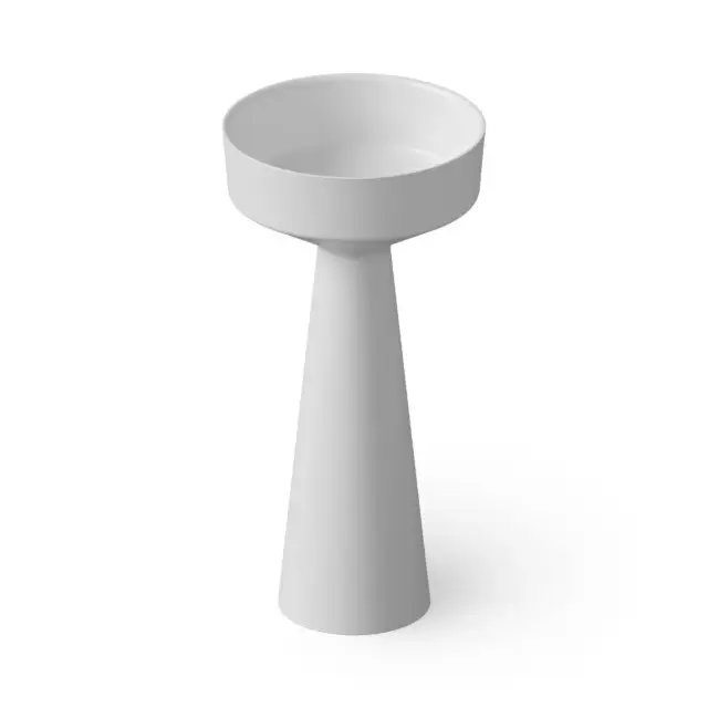 Dea Design Раковина напольная d42,5x85h см, Solid Surface, выпуск в пол, цвет: white DD2018 425 18