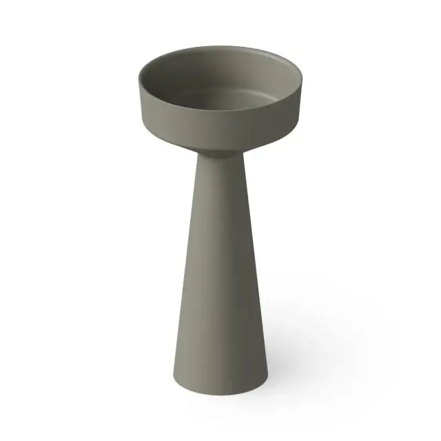 Dea Design Раковина напольная d42,5x85h см, Solid Surface, выпуск в пол, цвет: light grey DD2018 425 4