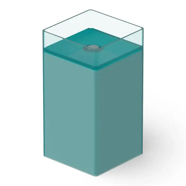 Dea Design Раковина напольная 40x40x85h см, Glasstech, выпуск в пол, цвет: lake water blue DD2017 400 R8