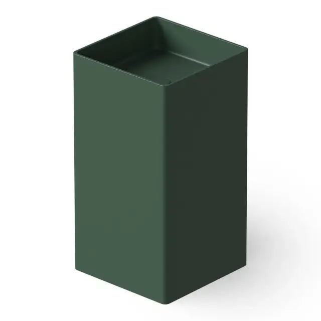 Dea Design Раковина напольная 45x45x90h см, Solid Surface, выпуск в пол, цвет: dark green DD2017 450 11