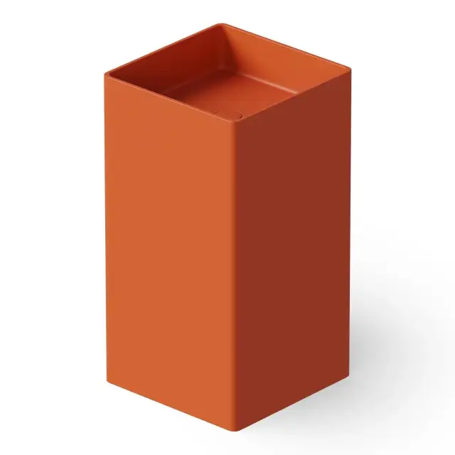 Dea Design Раковина напольная 40x40x85h см, Solid Surface, выпуск в пол, цвет: orange DD2017 400 7