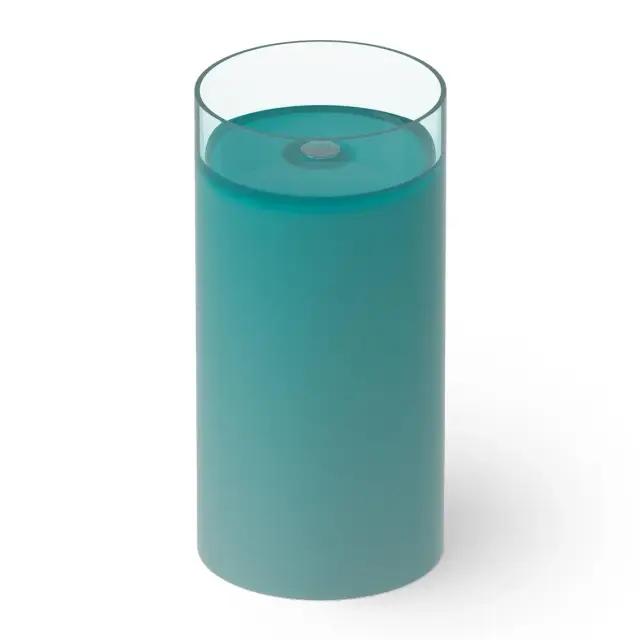 Dea Design Раковина напольная d45x90h см, Glasstech, выпуск в пол, цвет: lake water blue DD2012 450 R8