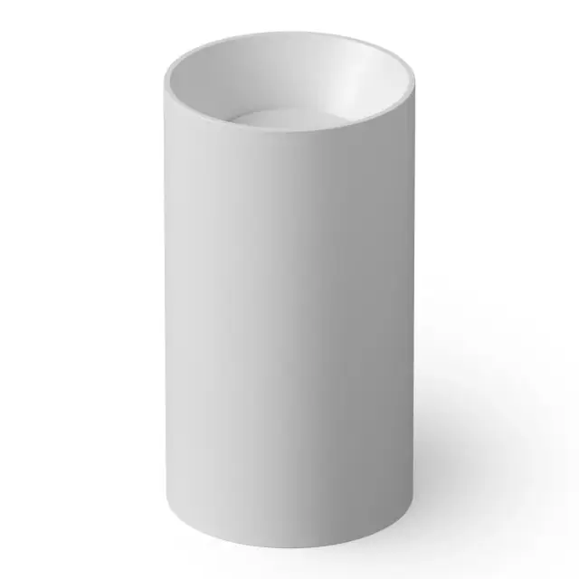 Dea Design Раковина напольная d49,5x90h см, Solid Surface, выпуск в пол, цвет: white DD2011 495 18