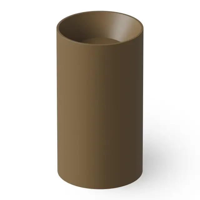 Dea Design Раковина напольная d49,5x90h см, Solid Surface, выпуск в пол, цвет: dark camel DD2011 495 1