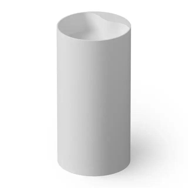 Dea Design Раковина напольная d45x90h см, Solid Surface, выпуск в пол, цвет: white DD2002 450 18