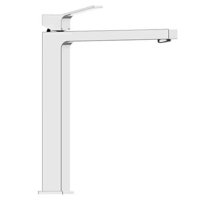 Bossini Aki Line Смеситель для раковины высокий, с донным клапаном, высота изл. 25,3см, цвет: chrome Z00709.030