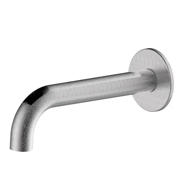 Bossini Nobu Излив для ванны настенный 25 см, цвет: mat brushed stainless steel INZ225.075