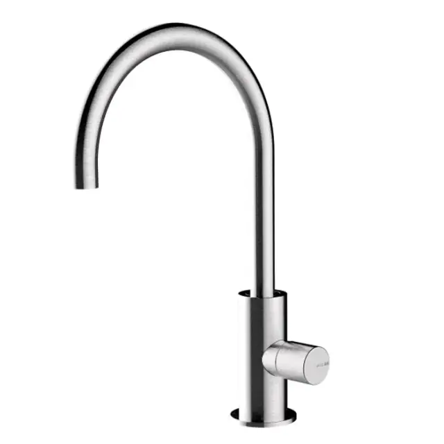 Bossini Nobu Смеситель для раковины с боковым управ., без д/к, цвет: mat brushed stainless steel INZ207.075