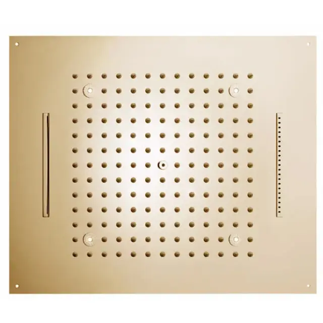Bossini Dream Потолочный душ 57x47 см встраиваемый, 3 вида струи, LED подсветка, цвет: gold H38917.021