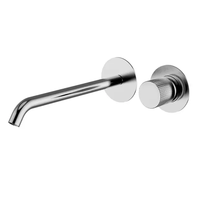 Cisal X32 Смеситель для раковины встр., внеш. часть, дл. излива 24,8см, цвет:brushed stainless steel X1005511D1