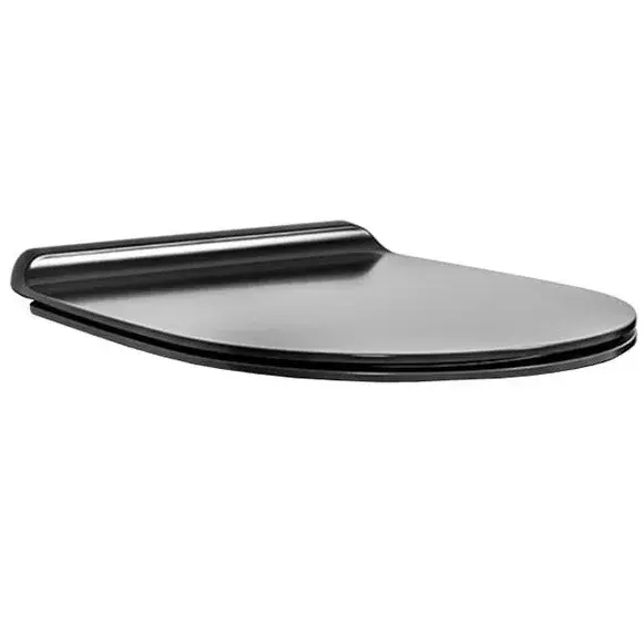 Simas Vignoni Крышка-сиденье для унитаза, с микролифтом, крепление хром, цвет: nero VI004 nero