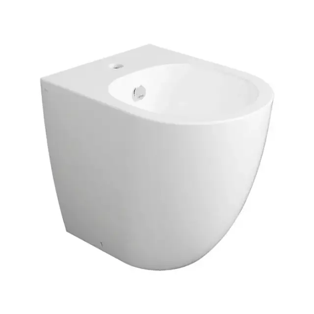 Simas Vignoni Биде напольное 37х48 см c 1 отверстием под смеситель и переливом, цвет: белый глянц. VI27bi*1