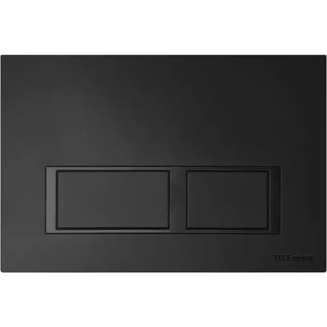 Tece Spring Кнопка смыва для унитаза с прямоугольной клавишей, 2 режима, пластик, цвет: черный мат. 9940204