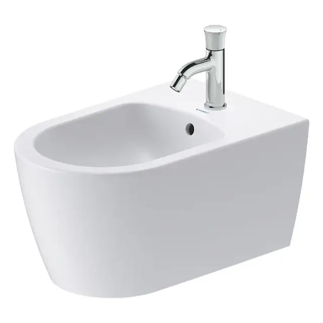 Duravit Bento Starck Box Биде подвесное 37x57 см, с переливом хром, цвет: белый матовый 2276153000