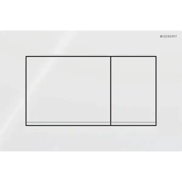 Geberit Sigma 20 Кнопка смыва для унитаза, пластик, двойной смыв, цвет: белый глянцевый 115.883.11.1