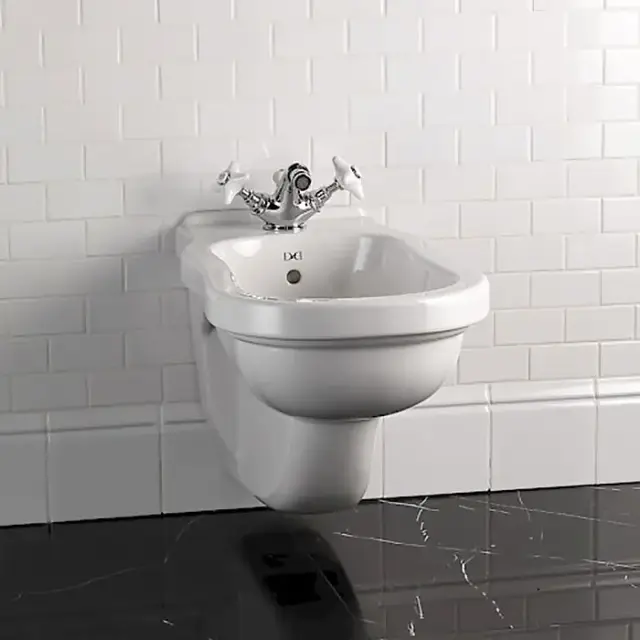 Devon&Devon Blues Биде подвесное 55х34.0 см, с 1 отверстиями под смеситель, цвет белый IBBID1FSBLUES