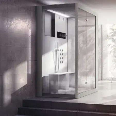 Jacuzzi Frame IN2 Душевая кабина 150x110xh224 см, в нишу, SX, цвет чёрный/хром 9448-27519 Sx