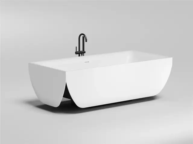 Salini Aria Ванна из S-Sense отдельностоящая 190х90 см, слив по центру, цвет: RAL полностью глянец 1051101GF